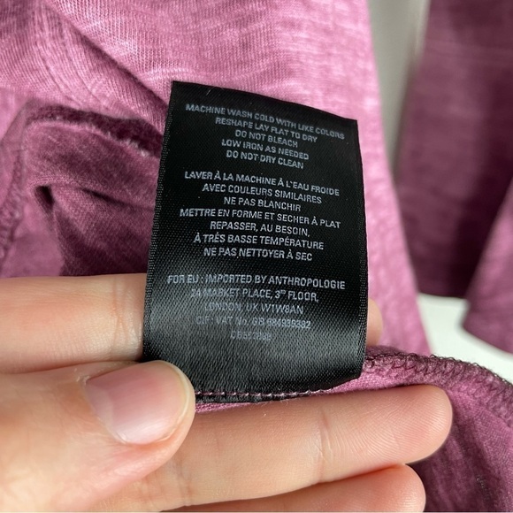 Akemi + Kin Dark Pink Purple Half Bell Sleeve Ruffle Peplum Top Size Small - Picture 6 of 6